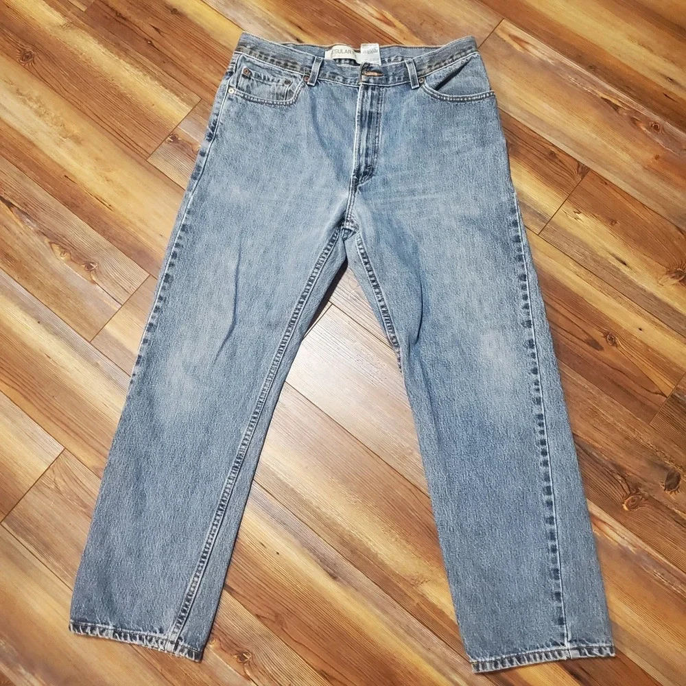 Levi 505 Regular Fit Jeans Bundle Lot Mens 36x30 Vintage Distressed Light Wash